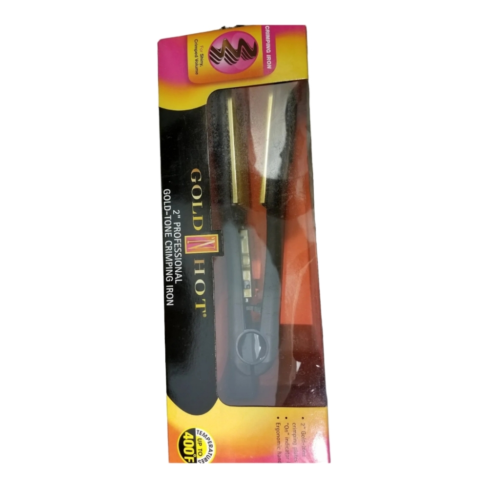 Gold 'n Hot 2" Professional Gold-Tone Crimping Iron